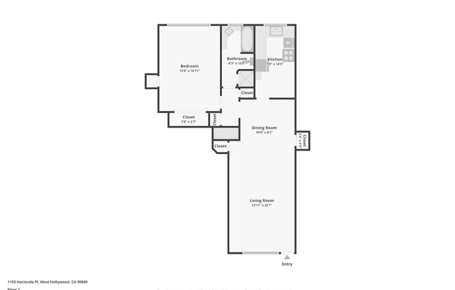 1 bed, 1 bath, 854 sqft, $2,450, Unit 310