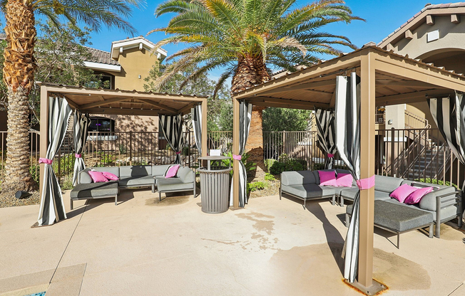 Shaded Pool Cabanas