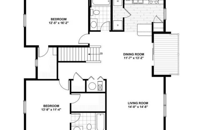 2 beds, 2 baths, 1,190 sqft, $1,470, Unit 5249LLS #9
