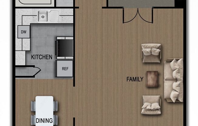 Studio, 1 bath, 421 sqft, $1,445, Unit A