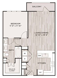 1 bed, 1 bath, 780 sqft, $1,198