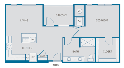 1 bed, 1 bath, 819 sqft, $1,658