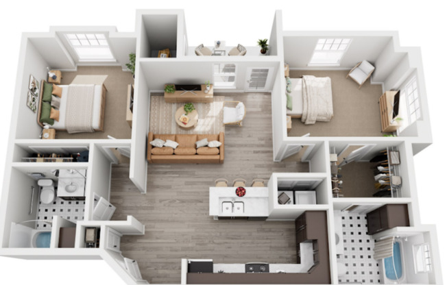 2 beds, 2 baths, 1,162 sqft, $2,215, Unit 227