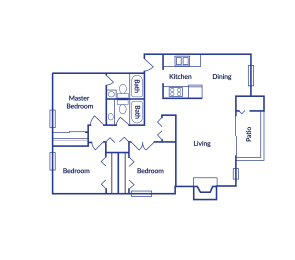 3 beds, 2 baths, 1,204 sqft, $1,426