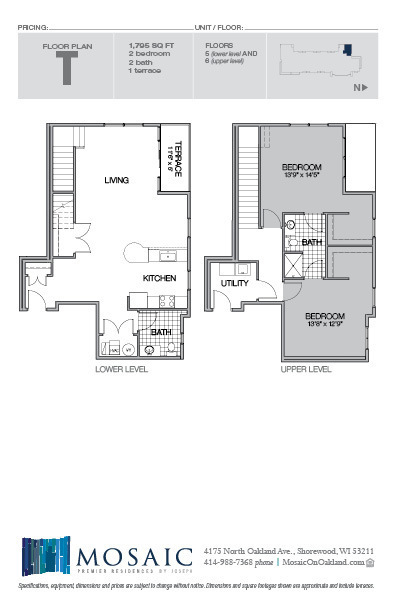 2 beds, 1.5 baths, 1,795 sqft, $2,950, Unit 502