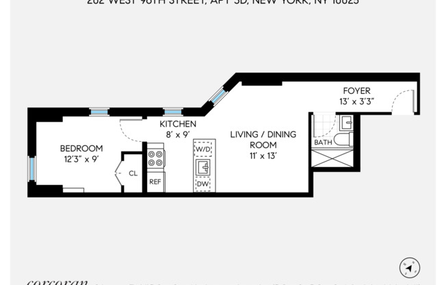 1 bed, 1 bath, $3,483, Unit 4D