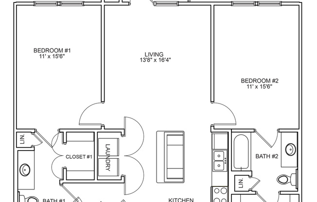 2 beds, 2 baths, 1,191 sqft, $1,499