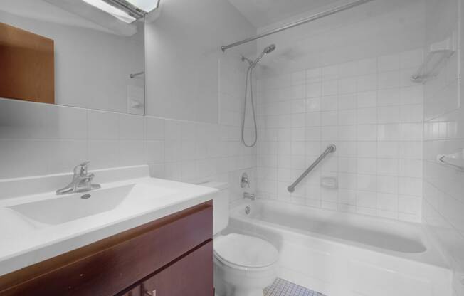 this is a photo of the bathroom of a 560 square foot, 1 bedroom apartment at as