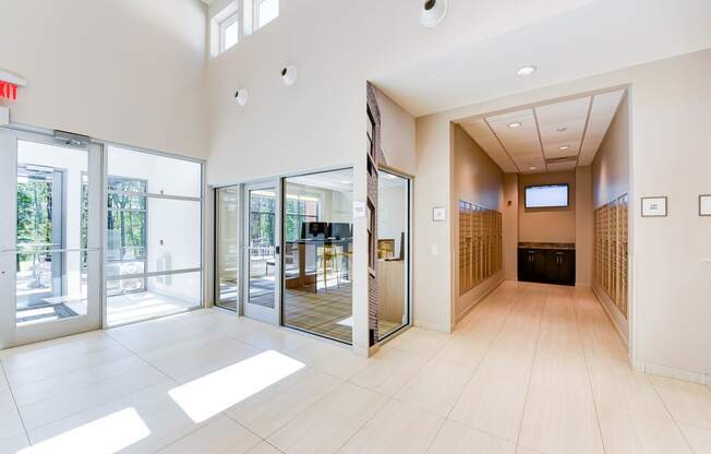 front lobby and business center at archer park apartments in southeast Washington dc