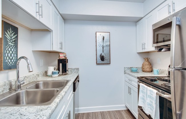 Sink With Faucet In Kitchen at Nob Hill Apartments, Nashville, TN, 37211