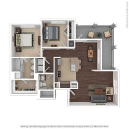 2 beds, 2 baths, 1,029 sqft, $1,941