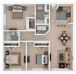 3 beds, 2 baths, 1,357 sqft, $1,555