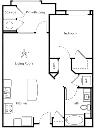 1 bed, 1 bath, 709 sqft, $2,260