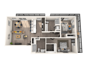 2 beds, 2 baths, 989 sqft, $3,299