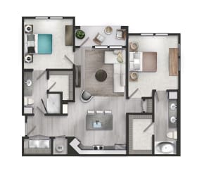 2 beds, 2 baths, 1,108 sqft, $1,755