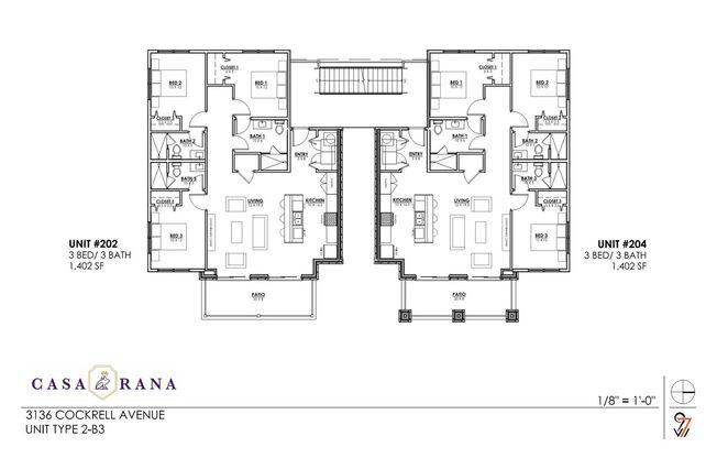 3 beds, 3 baths, 1,374 sqft, $4,350, Unit 202