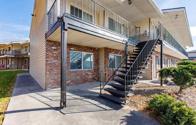 our apartments offer a staircase to the 2nd and 3rd floors