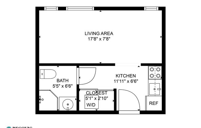 Studio, 1 bath, 225 sqft, $1,360, Unit 204