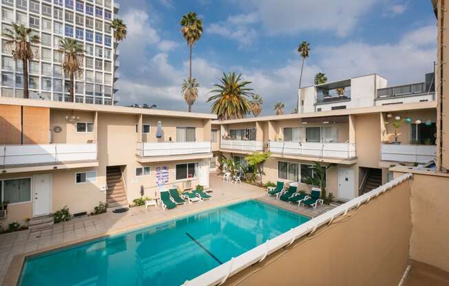 Apartment Building in Los Angeles Pool