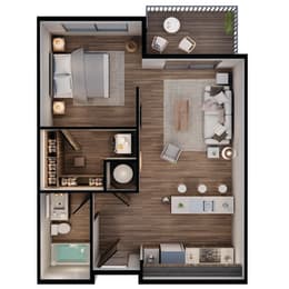 Studio, 1 bath, 565 sqft, $1,150