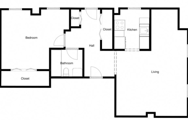 1 bed, 1 bath, 850 sqft, $1,260