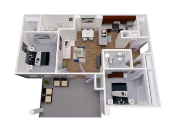2 beds, 2 baths, 933 sqft, $1,430