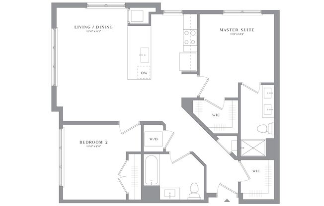 2 beds, 2 baths, 1,045 sqft, $3,050, Unit 3106