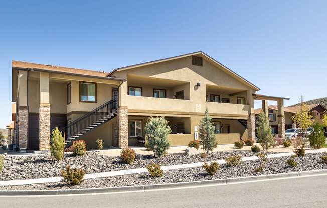 Exterior Views with Plants at North Peak Apartments