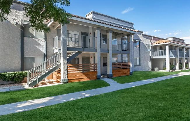 a large lawn in front of a house