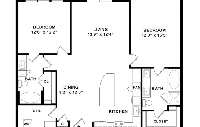 2 beds, 2 baths, 1,180 sqft, $2,460