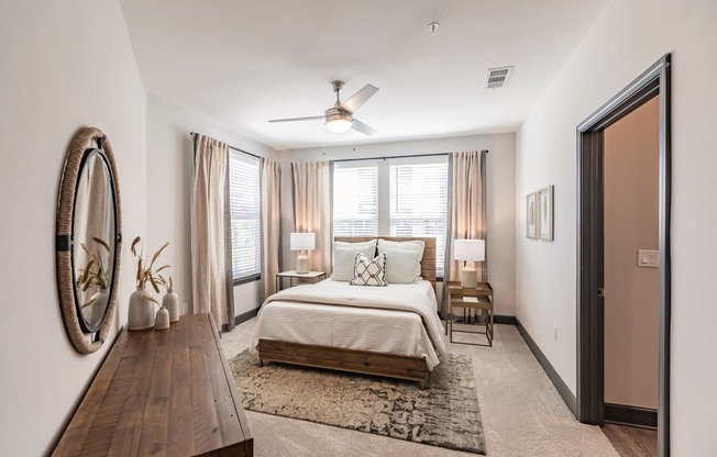 Ceiling fans in all bedrooms at Harrison Apartments, Sarasota, FL