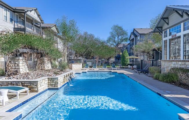 a small house in a pool of water