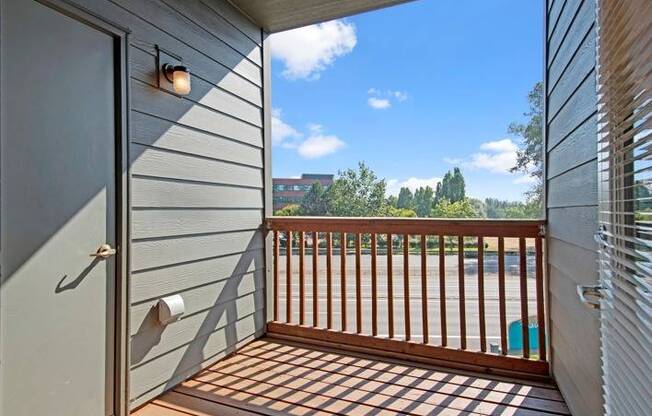 Patio with Storage | Tualatin Oregon | River Ridge Apartments