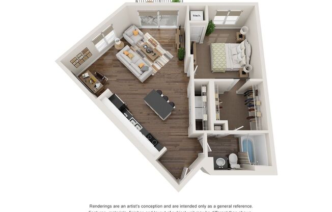 1 bed, 1 bath, 810 sqft, $1,820