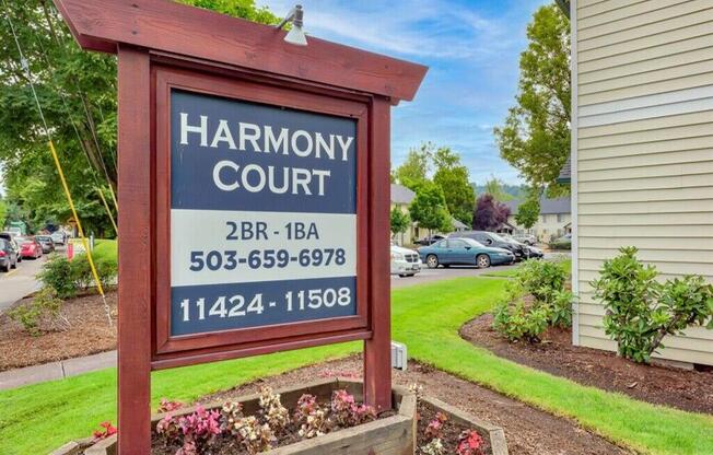 Harmony Court Sign