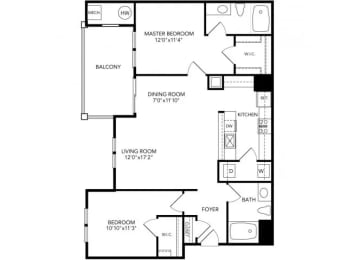 2 beds, 2 baths, 1,132 sqft, $2,850