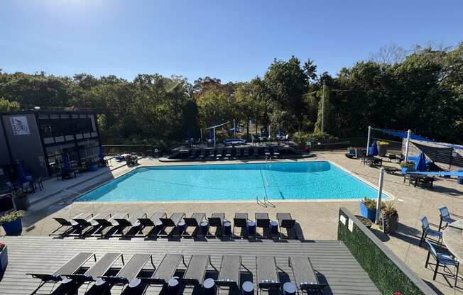 swimming pool area with chairs at The Boulevard, Roeland Park, KS