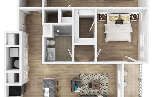 2 beds, 2 baths, 1,200 sqft, $1,720, Unit 5-204