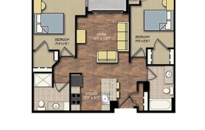 2 beds, 2 baths, 825 sqft, $2,800, Unit #214