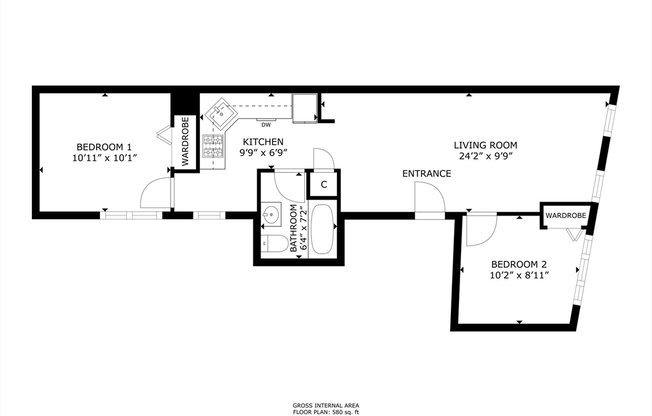 2 beds, 1 bath, 750 sqft, $3,695, Unit 11