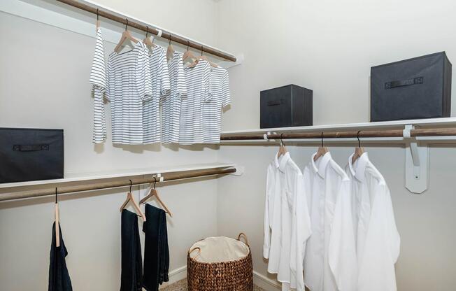 a room with a large mirror