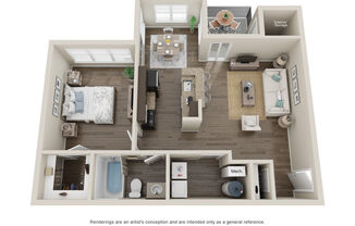 1 bed, 1 bath, 753 sqft, $1,834