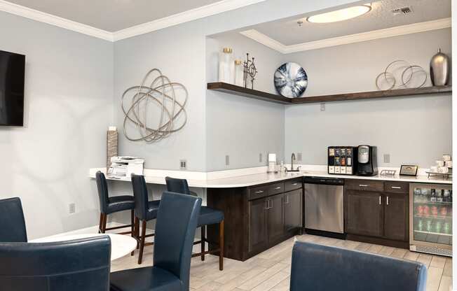 Weston Point Apartments - Resident clubhouse coffee bar
