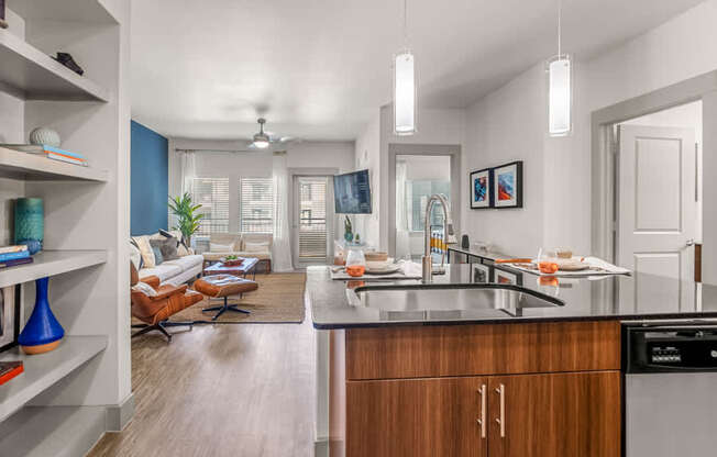 Lower Greenville Apartments Dallas, TX - Larq Henderson kitchen islands