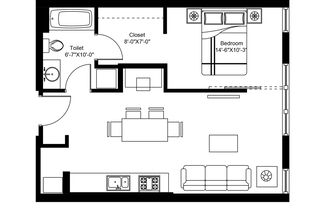 1 bed, 1 bath, 600 sqft, $1,695, Unit 404