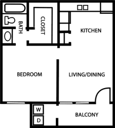 1 bed, 1 bath, 550 sqft, $1,035