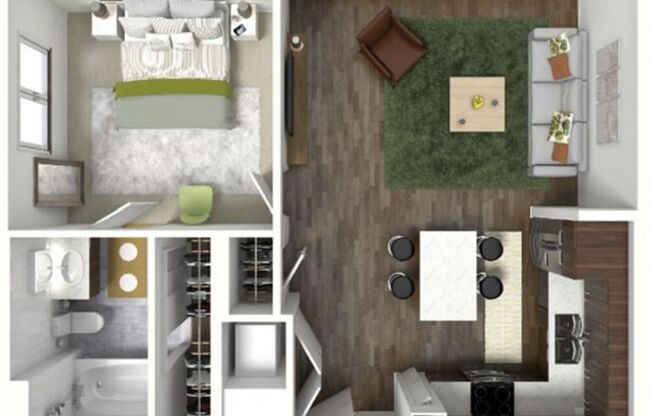 1 bed, 1 bath, 809 sqft, $1,297, Unit 1208
