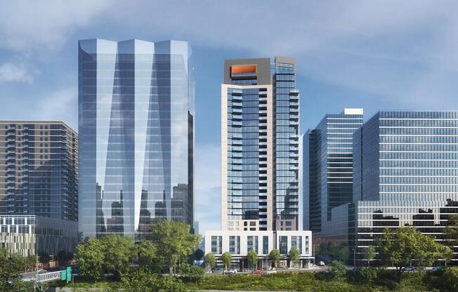 Modera McGavock is a 29-story apartment building offering pet-friendly apartments in Nashville, TN.