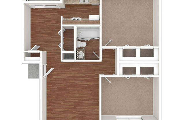 2 beds, 1 bath, 863 sqft, $880