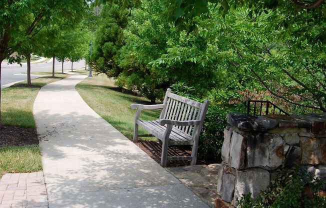 Green Space And Walking Path at Enclave Apartments, Midlothian, Virginia